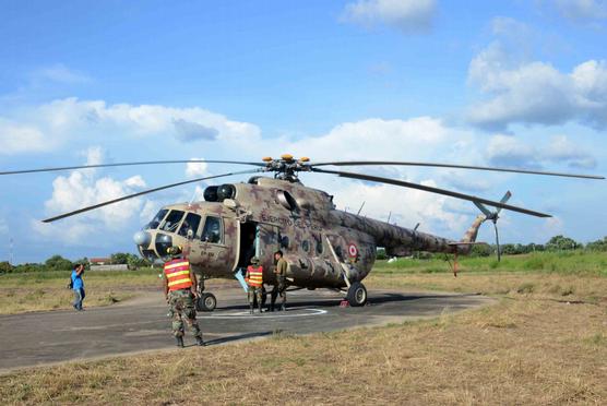 Helicóptero peruano participó de los operativos