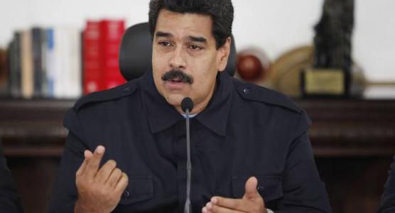 Maduro, durante la reunion de ayer en Caracas