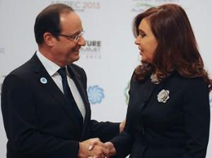 Cristina con Hollande