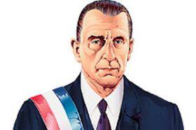 Un oleo del ex presidente chileno