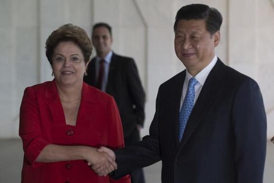 Rousseff y Jinping, ayer en Brasilia