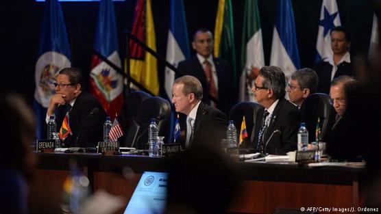 Las delegaciones de la OEA, reunidas ayer en Guatemala