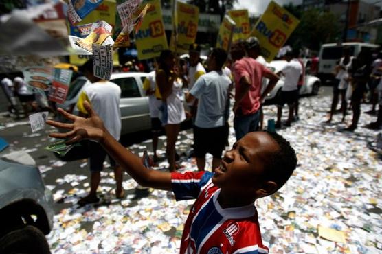 Los petistas festejaron el triunfo electoral de Dilma