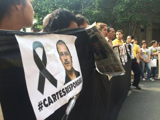 Movilización pidiendo el esclarecimiento del asesinado periodista  Pablo Medina