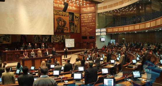El Congreso de Ecuador en plena sesión, ayer