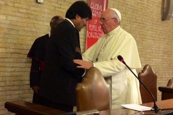 Evo y Francisco, ayer en El Vaticano