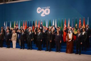Foto de familia del G20, ayer