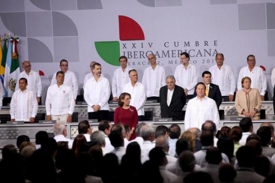 La foto familiar de la Cumbre en Veracruz