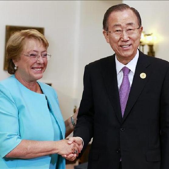 Bachelet recibió a Ban KI Moon