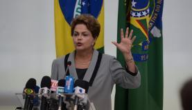 Rousseff ante los periodistas, ayer en Brasilia