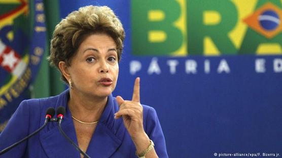 Rousseff durante los anuncios, ayer en Brasilia