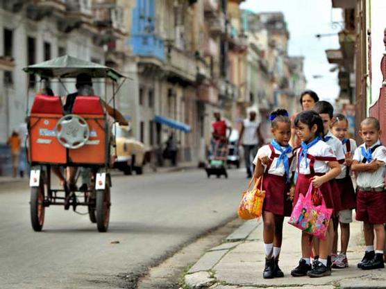 Una escena comun en las calles de La Habana