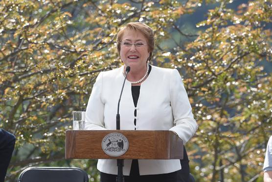 Bachelet habla en inauguración del Parque Urbano de La Ligua en la Región de Valparaíso