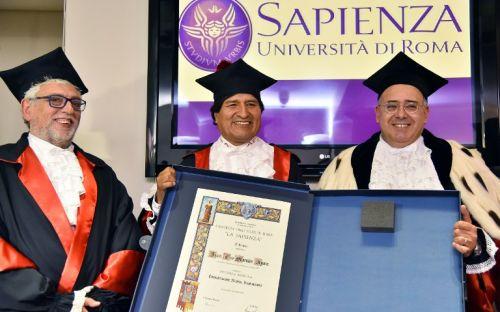 Evo Morales Honoris Causa de la Universidad de Sapienza