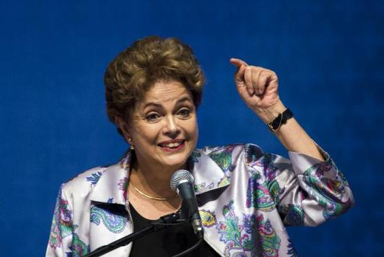 Dilma durante su discurso, ayer en Brasilia