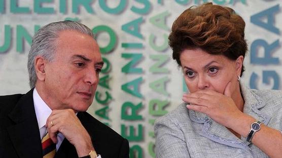 Rousseff y su vice Michel Temer
