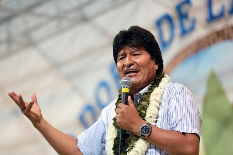 Morales habló ayer durante un acto en Sorocachi