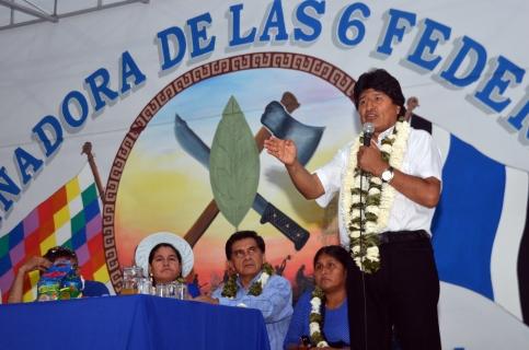 Morales habla ante los dirigentes del MAS este viernes