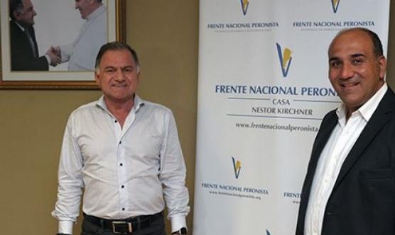 Manzur cuando asistió junto a Pereyra a la inauguración del Frente Nacional Peronista "Nestor Kirchner", el 7 pasado