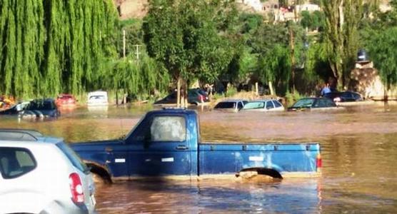 Tilcara inundada pór desborde del río Grande