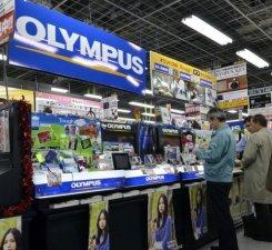 Un lugar de venta de los productos Olympus