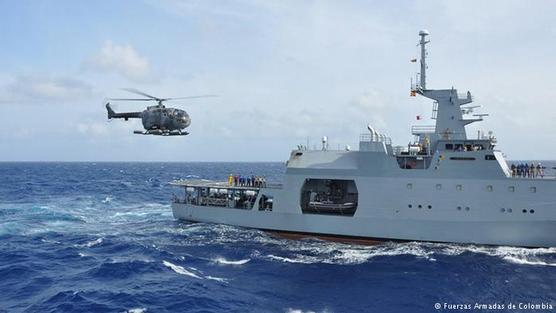 Buque de la armada colombiana que participó del rescate
