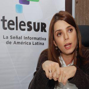 La periodista que preside Telesur, Patricia Villegas