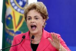 Rousseff durante su discurso ayer en Brasilia