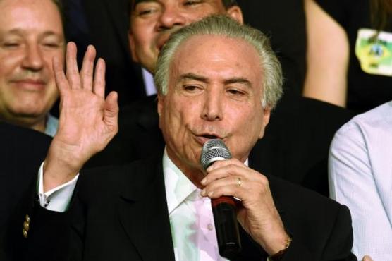 El vicepresidente brasileño, Michel Temer, en Brasilia, ayer