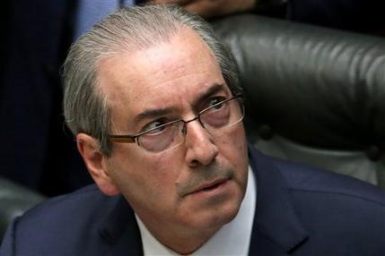 El presidente de la Cámara Baja Eduardo Cunha separado de su banca