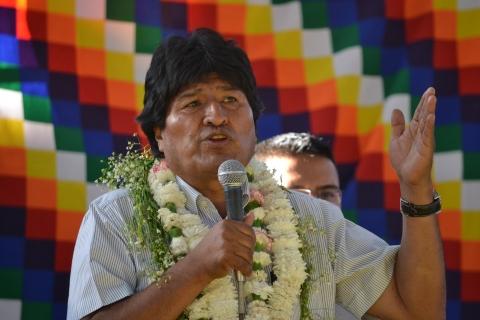 Morales hace la denuncia ayer en  Pailón