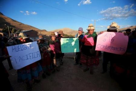  protesta contra la mina Las Bambas en Apurimac, hace unos meses