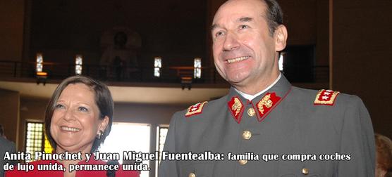 Anita Pinochet y el general Fuente Alba