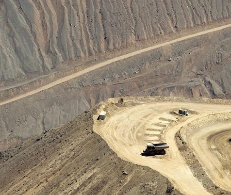Una mina de cobre, principal recurso económicos de Chile