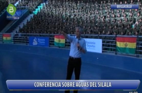 García Linera habla ante los conscriptos sobre el Silala