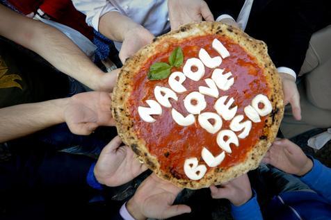 Pizza dedicada a alcalde de Nueva York De Blasio 