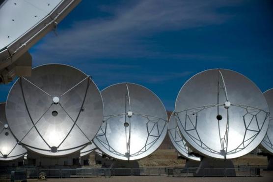 Antenas del radiotelescopio ALMA, ubicado en el norte de Chile