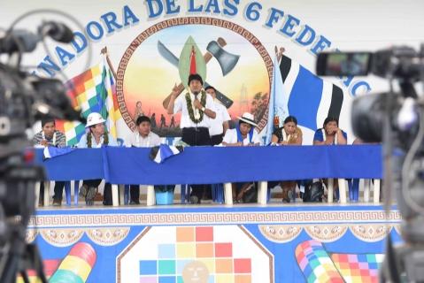 Morales en Congreso de Federaciones del Trópico