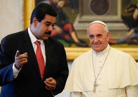 Maduro y Francisco, ayer en El Vaticano