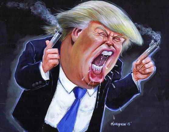 Caricatura de Trump