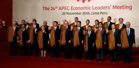 Líderes de los países integrantes de la APEC en Lima