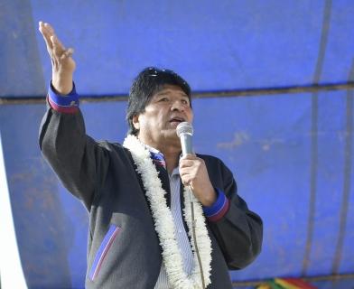 Morales, ayer en La Paz