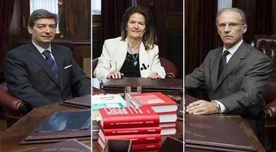 Los jueces de la Corte, Carlos Ronsenkratz, Elena Highton de Nolasco y Horacio Rosatti