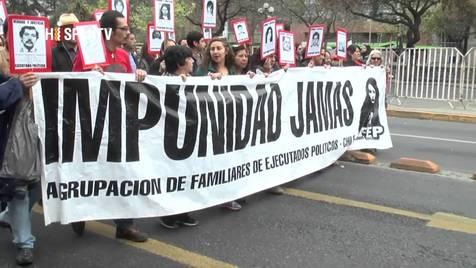 Una marcha del Frente Amplio, una fuerza política que crece en Chile