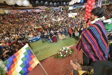 Morales en un acto realizado ayer en El Alto