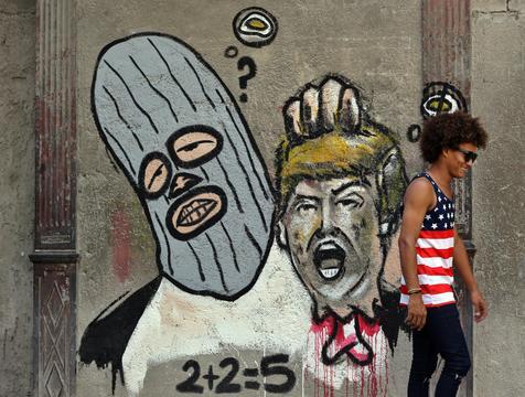 Un mural contra Trump en La Habana