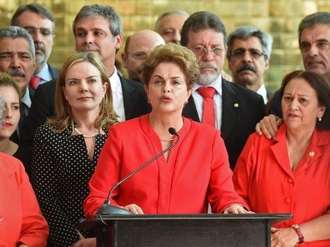 Rousseff durante un acto, ayer