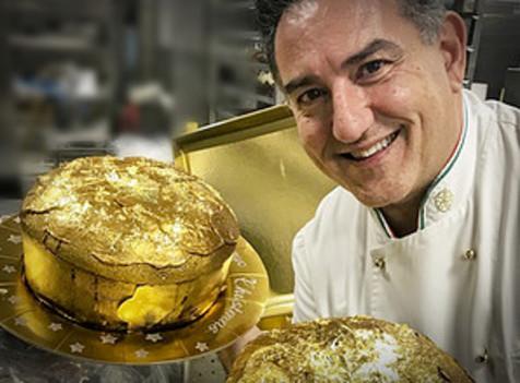 El 'pannetone' de oro, furor en Italia (foto: Ansa)