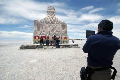 El ícono del Dakar realizado en sal