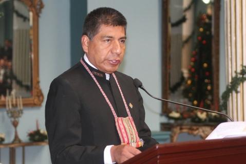 El canciller boliviano Fernando Huanacuni